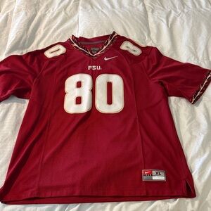 Nike xl Florida state Seminoles Garnett  and White Jersey #80